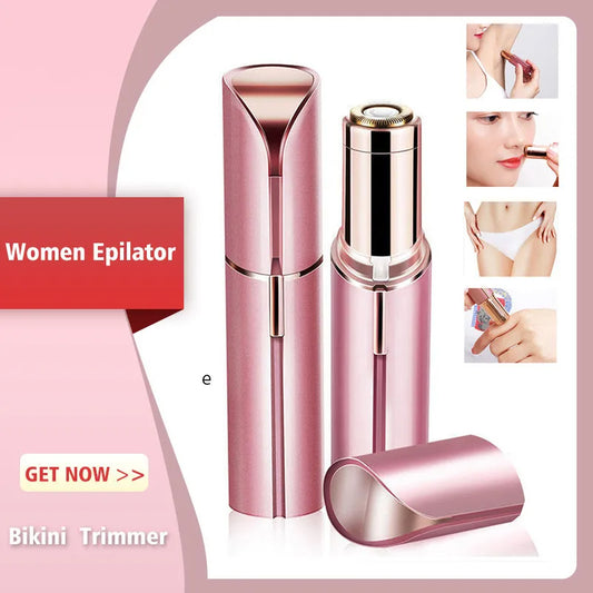 Electric Eyebrow Trimmer Mini Epilator Lipstick Facial Hair Removal