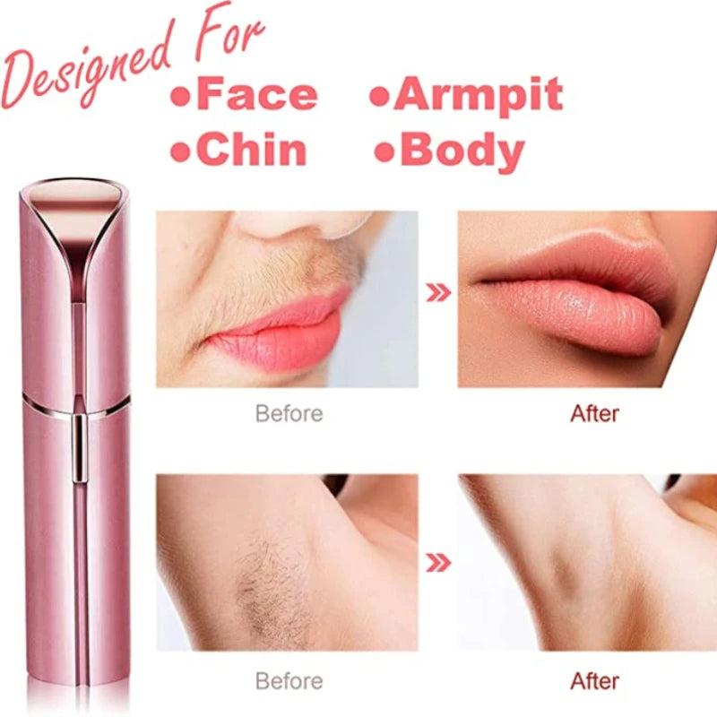 Electric Eyebrow Trimmer Mini Epilator Lipstick Facial Hair Removal