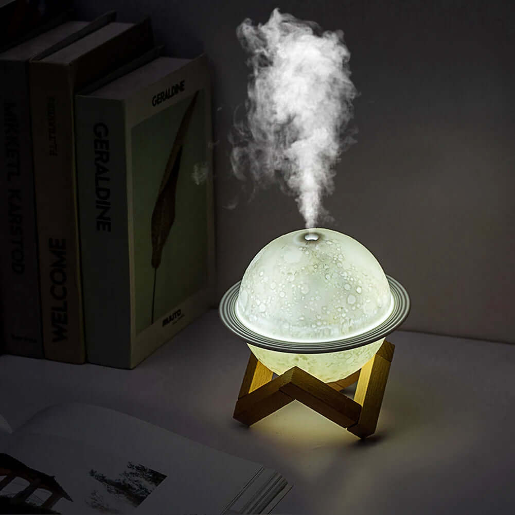 3D Moon Planet Humidifier Portable Bedroom Decor