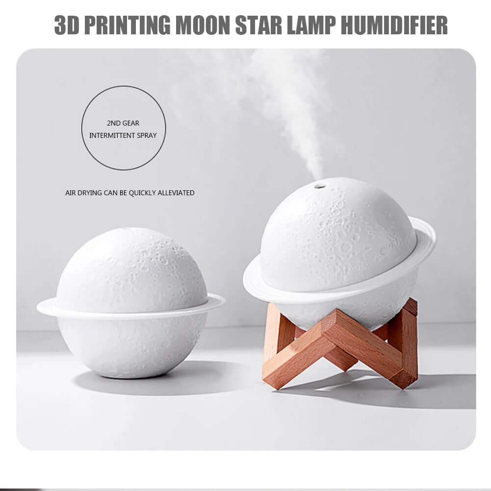 3D Moon Planet Humidifier Portable Bedroom Decor