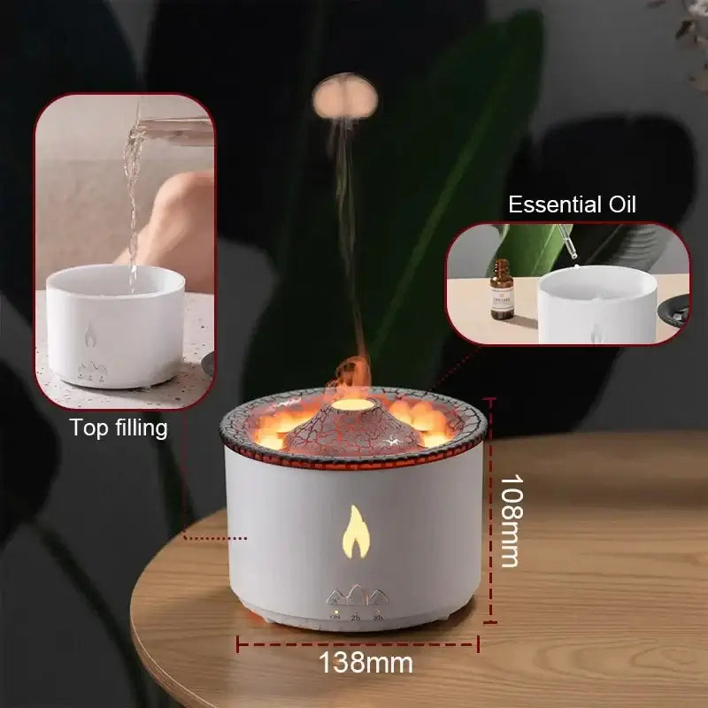 Volcanic Jellyfish remote control Air Humidifier | Room Decor | Flame Air Diffuser Volcano Humidifier For Room,Humidifier Volcano - Home Appliances,New Colourful Volcano Humidifier,Volcano Flame Air Humidifier,Volcano Humidifier,Volcano Humidifier Aroma D