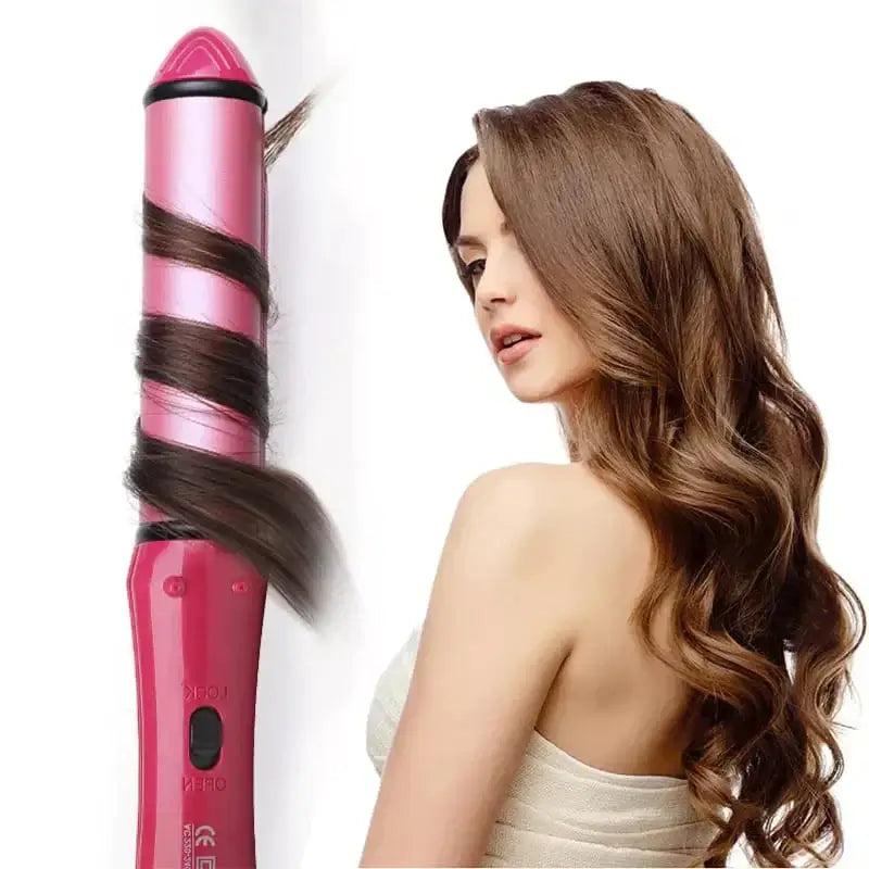 2 IN 1 Hair Beauty Set Curler And Straightner With Digital Screen